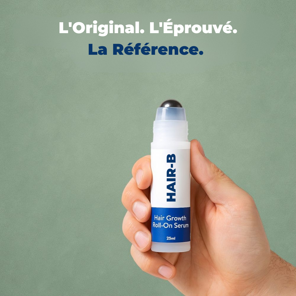 HAIR-B™ - Roll-On Révolutionnaire Anti-Chute + Repousse Visible en 21 Jours